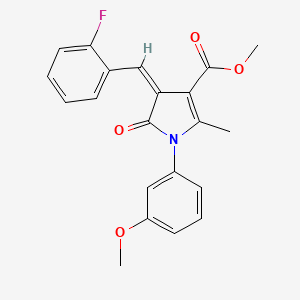 molecular formula C21H18FNO4 B5907817 methyl 4-(2-fluorobenzylidene)-1-(3-methoxyphenyl)-2-methyl-5-oxo-4,5-dihydro-1H-pyrrole-3-carboxylate 