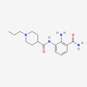 molecular formula C16H24N4O2 B590782 N-(2-Amino-3-carbamoylphenyl)-1-propylpiperidine-4-carboxamide CAS No. 943585-87-3