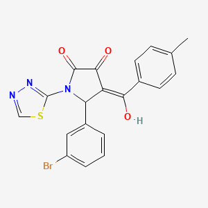molecular formula C20H14BrN3O3S B5907823 5-(3-bromophenyl)-3-hydroxy-4-(4-methylbenzoyl)-1-(1,3,4-thiadiazol-2-yl)-1,5-dihydro-2H-pyrrol-2-one 