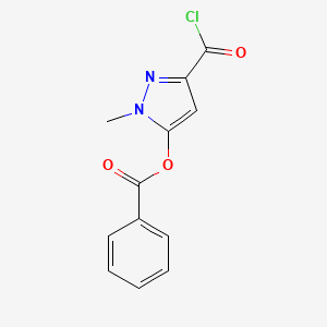 B590783 (5-Carbonochloridoyl-2-methylpyrazol-3-yl) benzoate CAS No. 131190-72-2