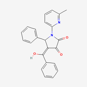 molecular formula C23H18N2O3 B5907862 4-benzoyl-3-hydroxy-1-(6-methyl-2-pyridinyl)-5-phenyl-1,5-dihydro-2H-pyrrol-2-one 