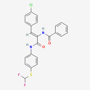 molecular formula C23H17ClF2N2O2S B5907877 N-{2-(4-chlorophenyl)-1-[({4-[(difluoromethyl)thio]phenyl}amino)carbonyl]vinyl}benzamide 