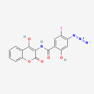 molecular formula C16H9IN4O5 B590788 3-(4-Azido-5-iodosalicylamido)-4-hydroxycoumarin CAS No. 132031-99-3