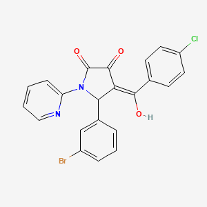 5-(3-bromophenyl)-4-(4-chlorobenzoyl)-3-hydroxy-1-(2-pyridinyl)-1,5-dihydro-2H-pyrrol-2-one