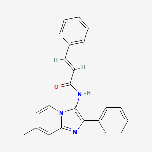 N-(7-methyl-2-phenylimidazo[1,2-a]pyridin-3-yl)-3-phenylacrylamide