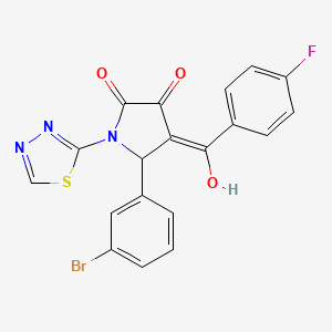 5-(3-bromophenyl)-4-(4-fluorobenzoyl)-3-hydroxy-1-(1,3,4-thiadiazol-2-yl)-1,5-dihydro-2H-pyrrol-2-one