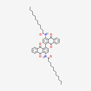 molecular formula C52H60N2O6 B590790 dodecanamide, N,N'-(9,9',10,10'-tetrahydro-9,9',10,10'-tetraoxo(1,1'-bianthracene)-4,4'-diyl)bis- CAS No. 136897-58-0