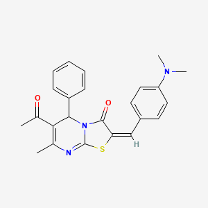 6-acetyl-2-[4-(dimethylamino)benzylidene]-7-methyl-5-phenyl-5H-[1,3]thiazolo[3,2-a]pyrimidin-3(2H)-one