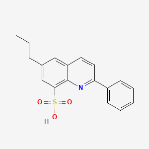 molecular formula C18H17NO3S B590791 8-Quinolinesulfonic acid,2-phenyl-6-propyl- CAS No. 132850-45-4