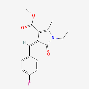 methyl 1-ethyl-4-(4-fluorobenzylidene)-2-methyl-5-oxo-4,5-dihydro-1H-pyrrole-3-carboxylate