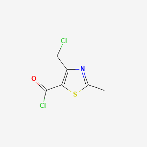 molecular formula C6H5Cl2NOS B590792 4-(Chloromethyl)-2-methyl-1,3-thiazole-5-carbonyl chloride CAS No. 133386-00-2