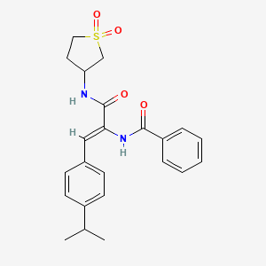 N-[1-{[(1,1-dioxidotetrahydro-3-thienyl)amino]carbonyl}-2-(4-isopropylphenyl)vinyl]benzamide