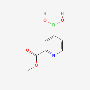 molecular formula C7H8BNO4 B590794 (2-(甲氧羰基)吡啶-4-基)硼酸 CAS No. 1150114-30-9