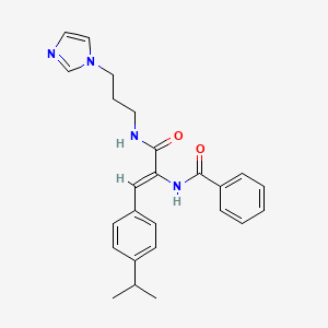 N-[1-({[3-(1H-imidazol-1-yl)propyl]amino}carbonyl)-2-(4-isopropylphenyl)vinyl]benzamide