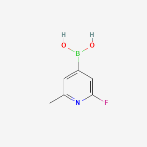 molecular formula C6H7BFNO2 B590795 (2-Fluoro-6-metilpiridin-4-YL)ácido bórico CAS No. 1310404-78-4