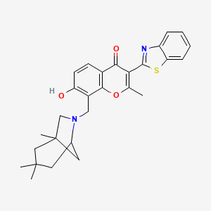 3-(1,3-benzothiazol-2-yl)-7-hydroxy-2-methyl-8-[(1,3,3-trimethyl-6-azabicyclo[3.2.1]oct-6-yl)methyl]-4H-chromen-4-one