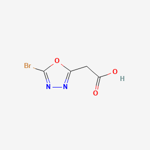molecular formula C4H3BrN2O3 B590796 2-(5-Bromo-1,3,4-oxadiazol-2-yl)acetic acid CAS No. 1550843-03-2