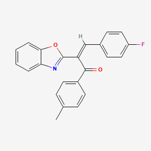 2-(1,3-benzoxazol-2-yl)-3-(4-fluorophenyl)-1-(4-methylphenyl)-2-propen-1-one