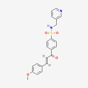 4-[3-(4-methoxyphenyl)acryloyl]-N-(3-pyridinylmethyl)benzenesulfonamide