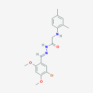 molecular formula C19H22BrN3O3 B5908009 N'-(5-bromo-2,4-dimethoxybenzylidene)-2-[(2,4-dimethylphenyl)amino]acetohydrazide 