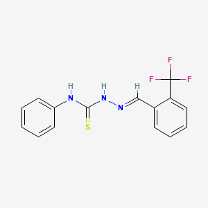molecular formula C15H12F3N3S B5908045 2-(trifluoromethyl)benzaldehyde N-phenylthiosemicarbazone CAS No. 301351-88-2
