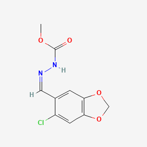 molecular formula C10H9ClN2O4 B5908046 methyl 2-[(6-chloro-1,3-benzodioxol-5-yl)methylene]hydrazinecarboxylate 