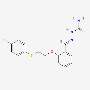 molecular formula C16H16ClN3OS2 B5908060 2-{2-[(4-chlorophenyl)thio]ethoxy}benzaldehyde thiosemicarbazone 