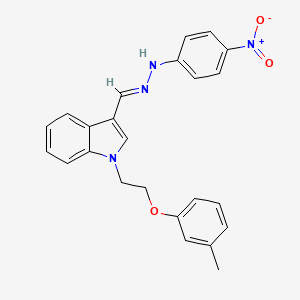 1-[2-(3-methylphenoxy)ethyl]-1H-indole-3-carbaldehyde (4-nitrophenyl)hydrazone