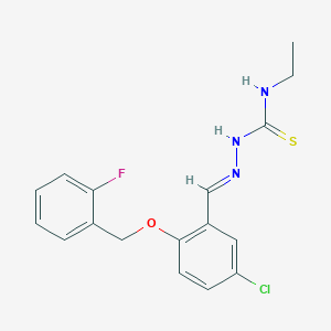 molecular formula C17H17ClFN3OS B5908087 5-chloro-2-[(2-fluorobenzyl)oxy]benzaldehyde N-ethylthiosemicarbazone 