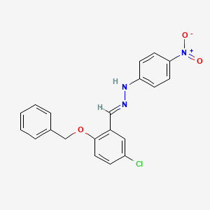 2-(benzyloxy)-5-chlorobenzaldehyde (4-nitrophenyl)hydrazone