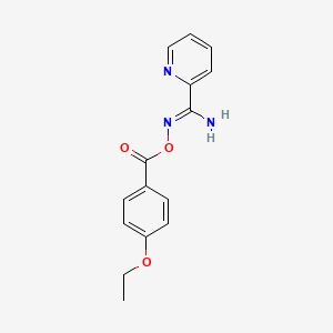 molecular formula C15H15N3O3 B5908104 N'-[(4-ethoxybenzoyl)oxy]-2-pyridinecarboximidamide 
