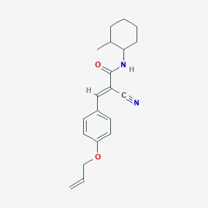 molecular formula C20H24N2O2 B5908106 3-[4-(allyloxy)phenyl]-2-cyano-N-(2-methylcyclohexyl)acrylamide 