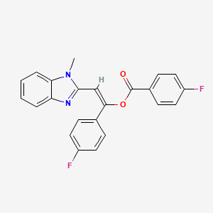 1-(4-fluorophenyl)-2-(1-methyl-1H-benzimidazol-2-yl)vinyl 4-fluorobenzoate