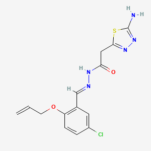 N'-[2-(allyloxy)-5-chlorobenzylidene]-2-(5-amino-1,3,4-thiadiazol-2-yl)acetohydrazide