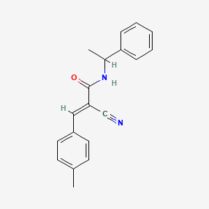 molecular formula C19H18N2O B5908154 2-cyano-3-(4-methylphenyl)-N-(1-phenylethyl)acrylamide 