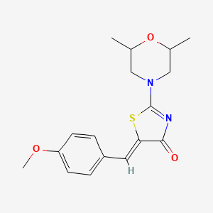 2-(2,6-dimethyl-4-morpholinyl)-5-(4-methoxybenzylidene)-1,3-thiazol-4(5H)-one