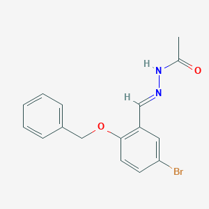 molecular formula C16H15BrN2O2 B5908167 N'-[2-(benzyloxy)-5-bromobenzylidene]acetohydrazide 