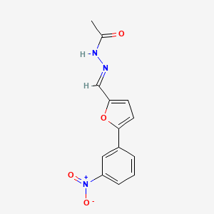 molecular formula C13H11N3O4 B5908171 N'-{[5-(3-nitrophenyl)-2-furyl]methylene}acetohydrazide 