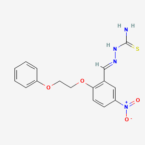 molecular formula C16H16N4O4S B5908179 5-nitro-2-(2-phenoxyethoxy)benzaldehyde thiosemicarbazone 