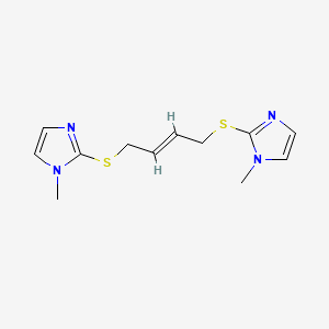 molecular formula C12H16N4S2 B5908187 2,2'-[2-butene-1,4-diylbis(thio)]bis(1-methyl-1H-imidazole) 