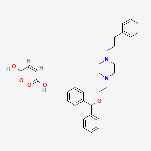 molecular formula C32H38N2O5 B590824 1-(2-(Benzhydryloxy)ethyl)-4-(3-phenylpropyl)piperazine maleate CAS No. 1349767-56-1