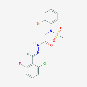 molecular formula C16H14BrClFN3O3S B5908255 N-(2-bromophenyl)-N-{2-[2-(2-chloro-6-fluorobenzylidene)hydrazino]-2-oxoethyl}methanesulfonamide 