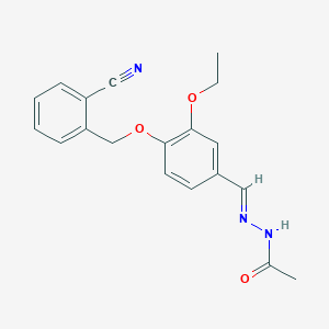 molecular formula C19H19N3O3 B5908262 N'-{4-[(2-cyanobenzyl)oxy]-3-ethoxybenzylidene}acetohydrazide 