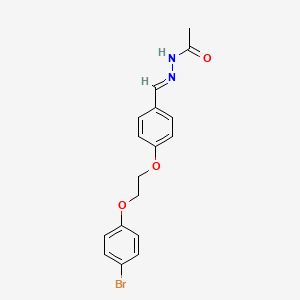 molecular formula C17H17BrN2O3 B5908273 N'-{4-[2-(4-bromophenoxy)ethoxy]benzylidene}acetohydrazide 