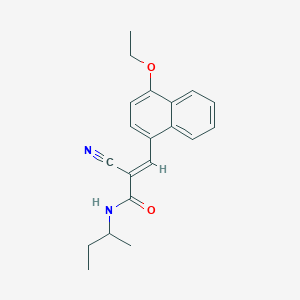 molecular formula C20H22N2O2 B5908281 N-(sec-butyl)-2-cyano-3-(4-ethoxy-1-naphthyl)acrylamide 