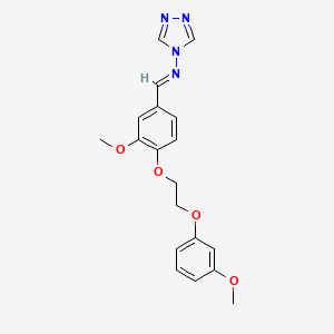 molecular formula C19H20N4O4 B5908306 N-{3-methoxy-4-[2-(3-methoxyphenoxy)ethoxy]benzylidene}-4H-1,2,4-triazol-4-amine 