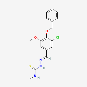 molecular formula C17H18ClN3O2S B5908325 4-(benzyloxy)-3-chloro-5-methoxybenzaldehyde N-methylthiosemicarbazone 