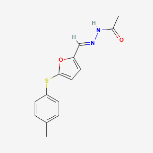molecular formula C14H14N2O2S B5908327 N'-({5-[(4-methylphenyl)thio]-2-furyl}methylene)acetohydrazide 
