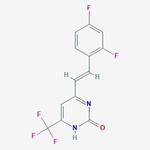 molecular formula C13H7F5N2O B5908335 4-[2-(2,4-difluorophenyl)vinyl]-6-(trifluoromethyl)-2(1H)-pyrimidinone 