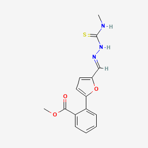 molecular formula C15H15N3O3S B5908358 methyl 2-(5-{2-[(methylamino)carbonothioyl]carbonohydrazonoyl}-2-furyl)benzoate 